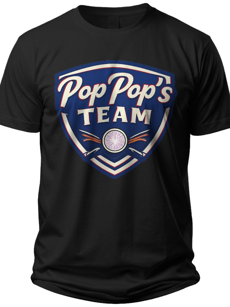 Pop Pop's Team Shield Pop Pop Shirt - Adult Unisex Tee