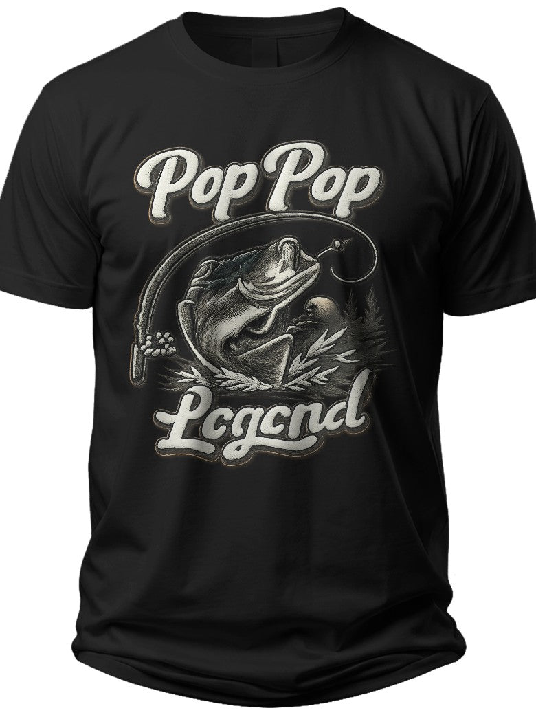 Pop Pop Fishing Legend Pop Pop Shirt - Adult Unisex Tee