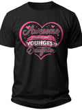 Heart for Youngest Daughter Awesome Like My Youngest Daughter Shirt - Adult Unisex Tee