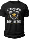 Bonus Dad Hero Shield Bonus Dad Shirt - Adult Unisex Tee