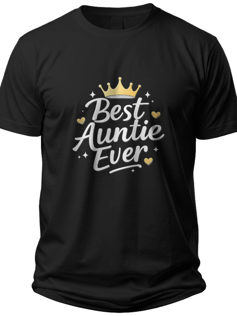 Best Auntie Crown Auntie Shirt - Adult Unisex Tee