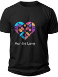 Auntie Geometric Love Auntie Shirt - Adult Unisex Tee