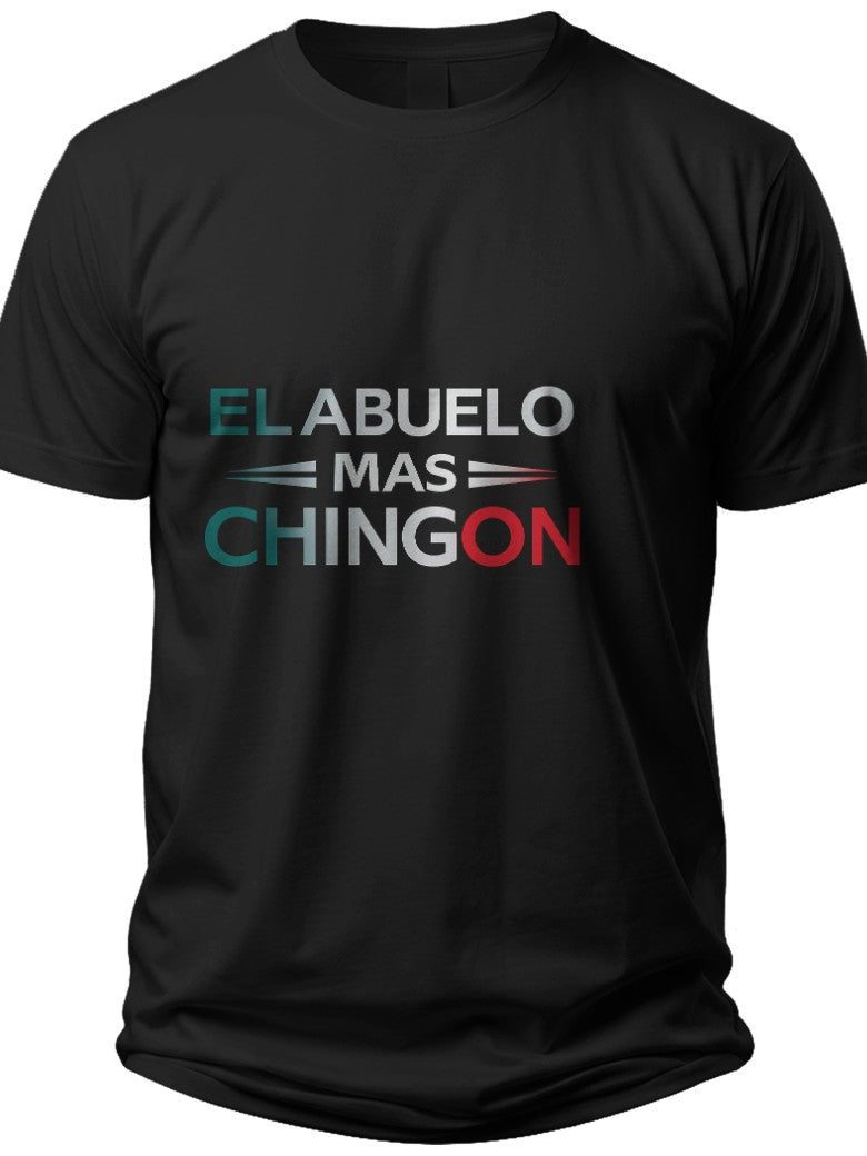 Mexican Flag Grandpa El Abuelo Mas Chingon Shirt - Adult Unisex Tee