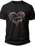 Grammy's Heart Tapestry Grammy Shirts for Women - Adult Unisex Tee