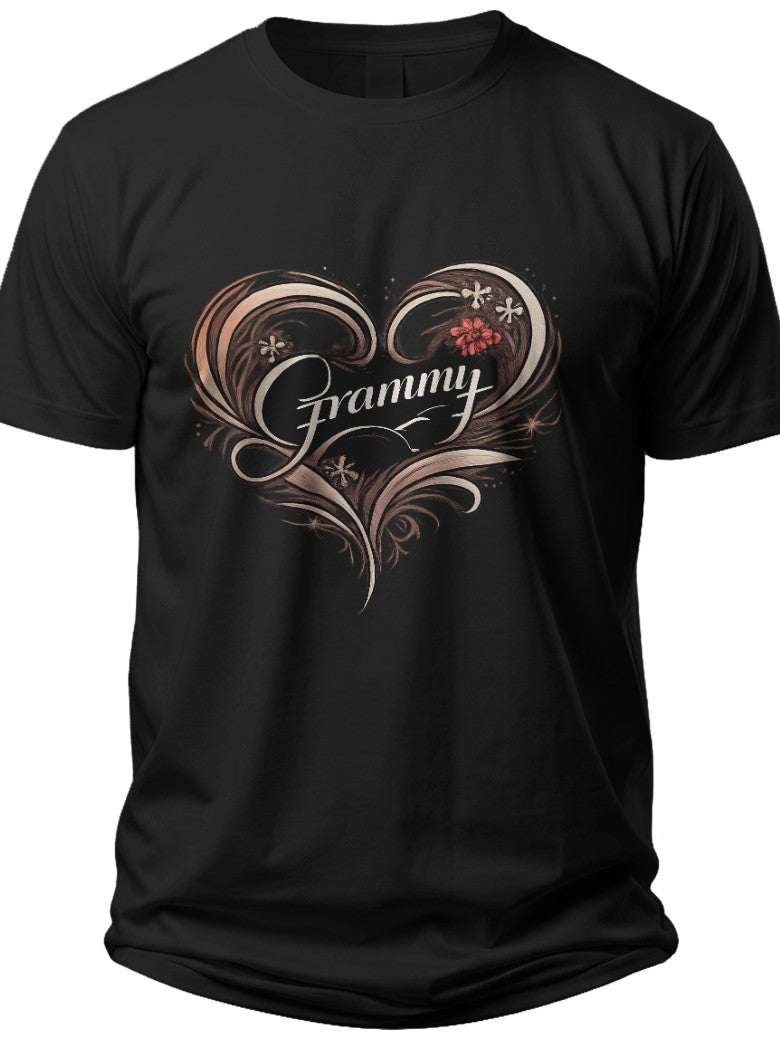 Grammy's Heart Tapestry Grammy Shirts for Women - Adult Unisex Tee