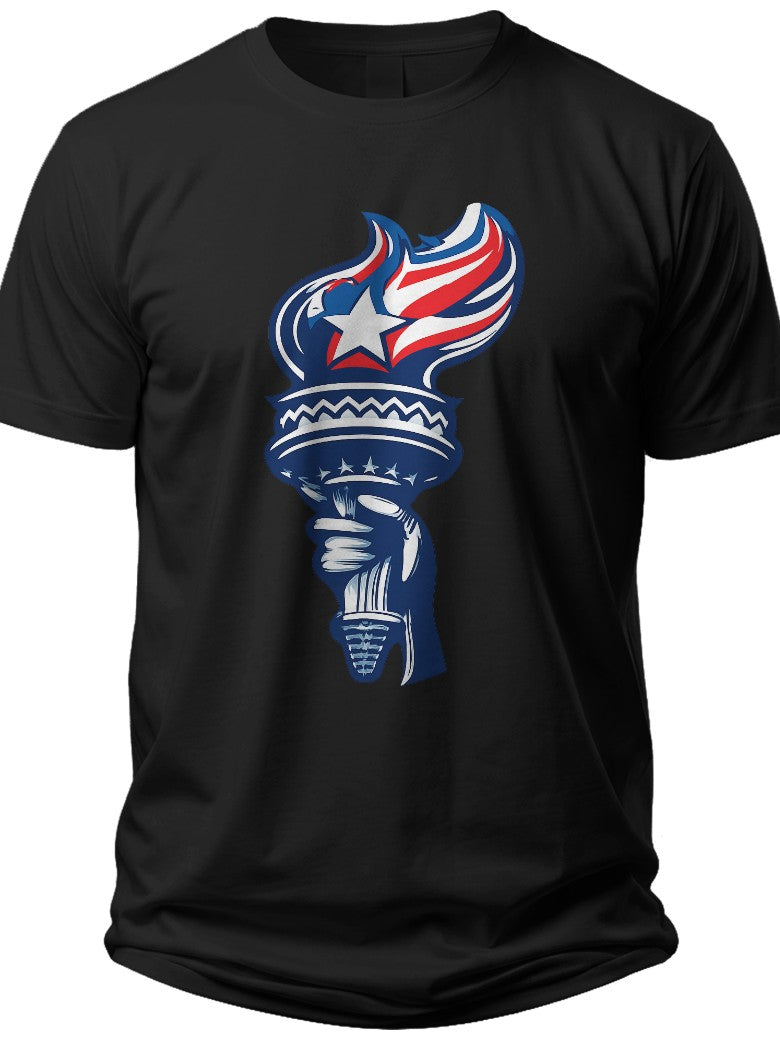 Torch of Freedom Usa Tshirt Men - Adult Unisex Tee