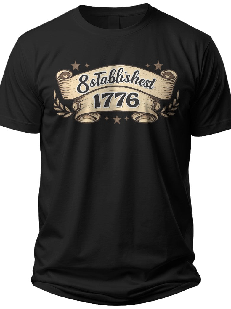Established 1776 Banner 1776 National Champions Shirt - Adult Unisex Tee