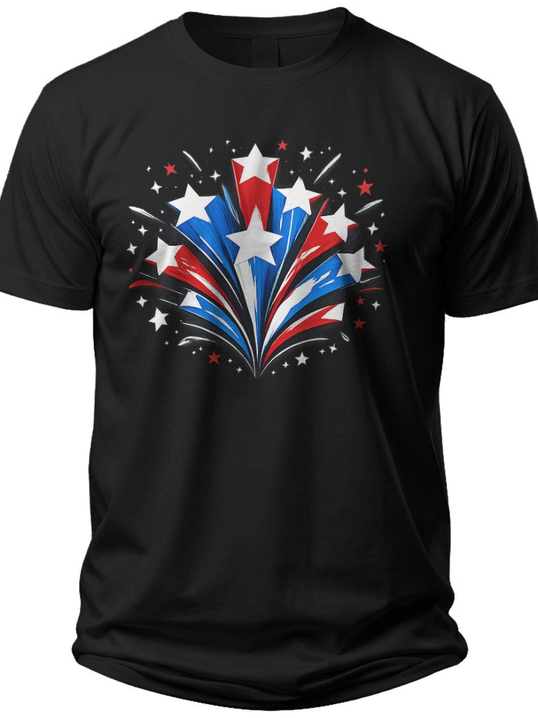Star Spangled Burst Usa Shirt Kids - Adult Unisex Tee