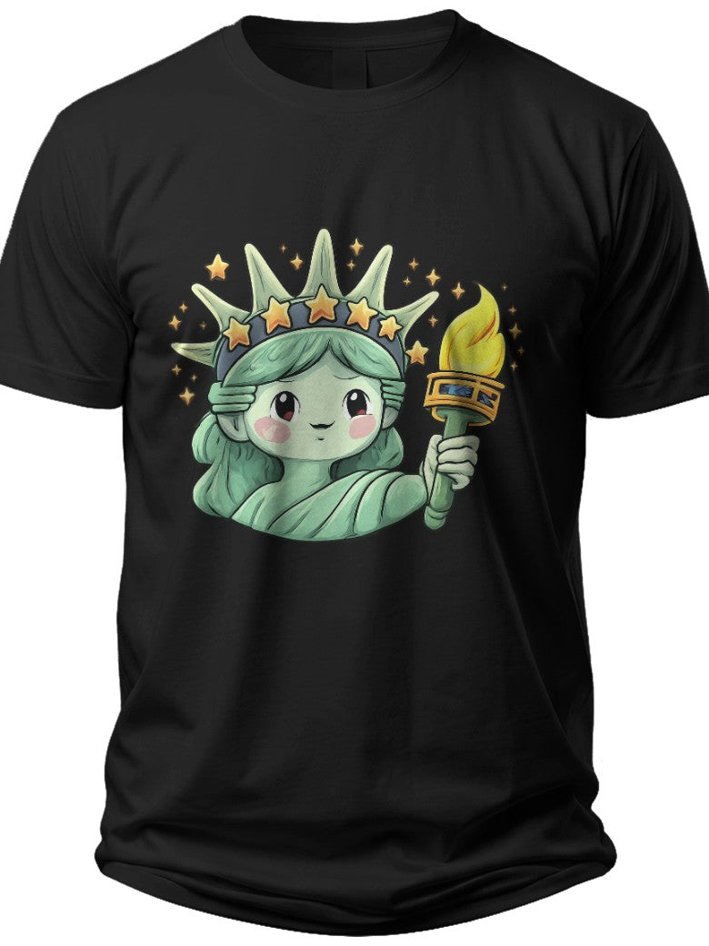 Little Lady Liberty Usa Shirt Kids - Adult Unisex Tee