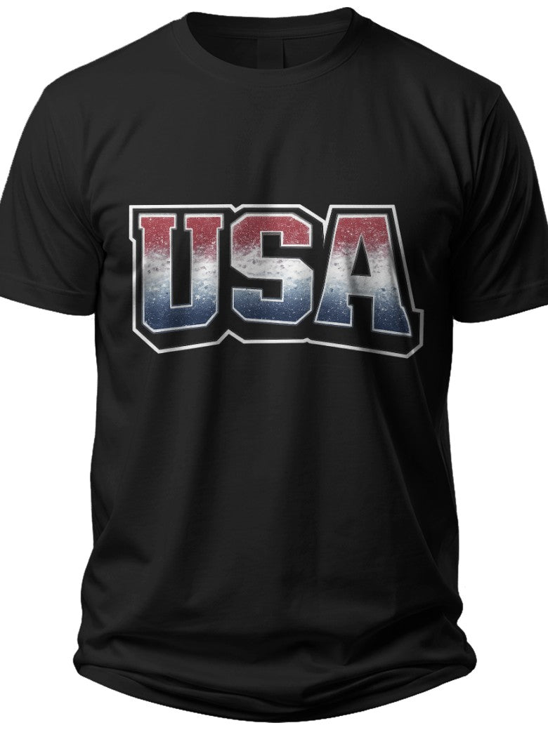 USA Bold Mens Patriotic Shirts - Adult Unisex Tee