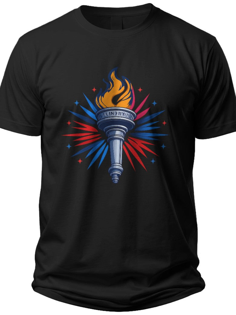 Torch of Freedom Patriot Shirts for Men - Adult Unisex Tee
