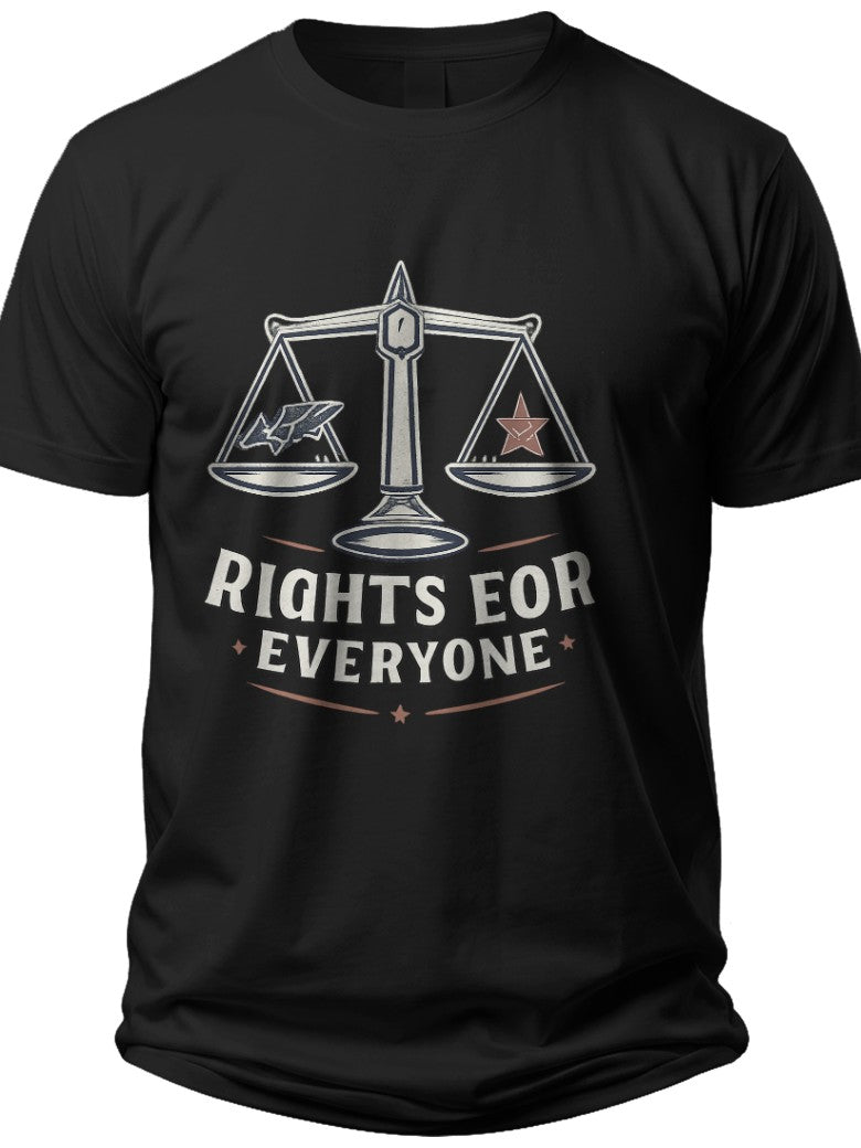 Scales of Rights Liberty and Justice for All Shirt - Adult Unisex Tee