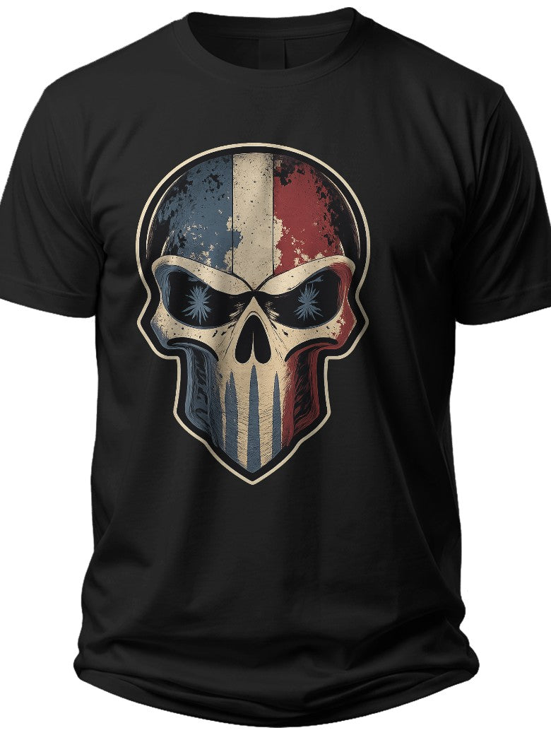 Rugged Patriot Skull Patriot Shirts for Men - Adult Unisex Tee
