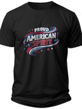 Proud American Spirit American Flag T Shirts for Men - Adult Unisex Tee