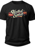 Patriotic Spirit Banner American Flag Button Up Shirt Men - Adult Unisex Tee