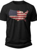 Patriotic Map Art Usa T Shirts - Adult Unisex Tee