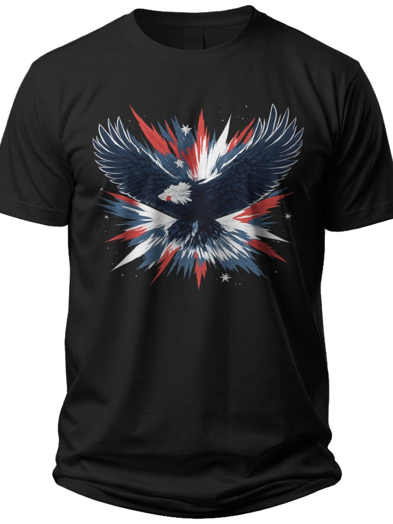 Patriotic Eagle Silhouette Usa T Shirt - Adult Unisex Tee