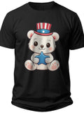 Patriotic Bear Cub Toddler Usa Shirt - Adult Unisex Tee