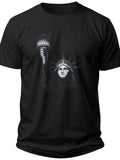 Liberty Icon Outline Usa Tshirt - Adult Unisex Tee
