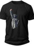 Lady Liberty Silhouette Mens Patriotic Shirts - Adult Unisex Tee