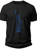 Lady Liberty Outline Mens Patriotic Polo Shirts - Adult Unisex Tee