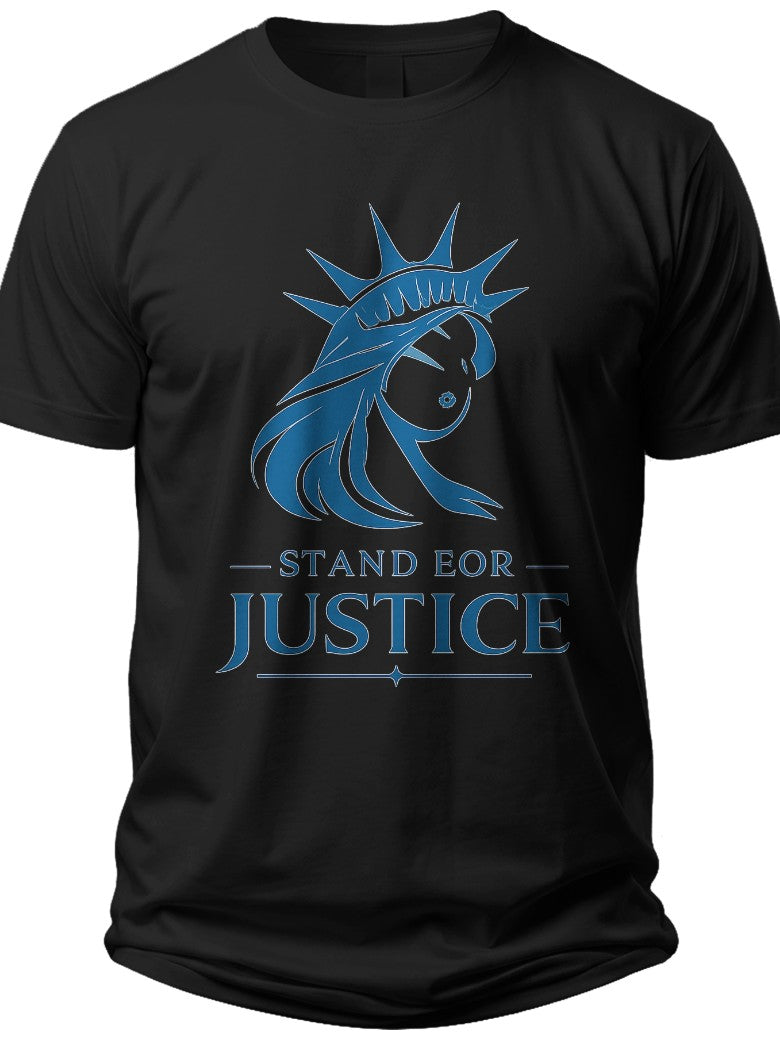 Lady Justice Gaze Liberty and Justice for All Shirt - Adult Unisex Tee