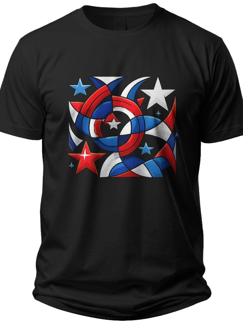 Geometric Americana Usa T Shirts for Women - Adult Unisex Tee