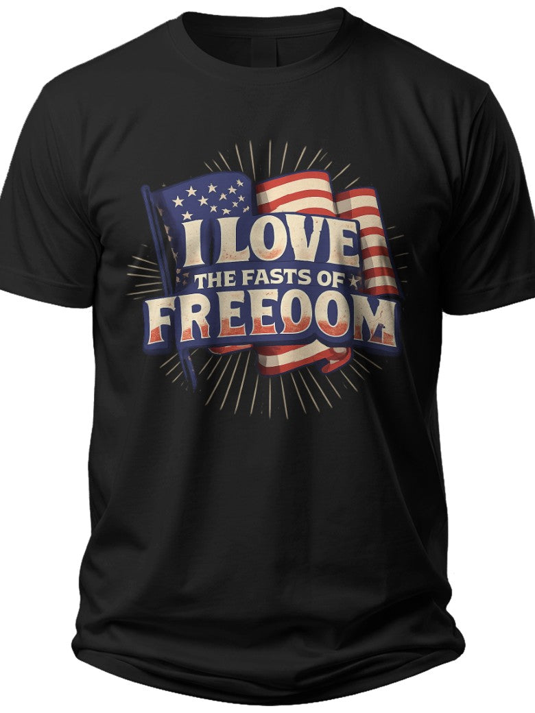 Freedom Taste Typography I Love the Taste of Freedom Shirt - Adult Unisex Tee