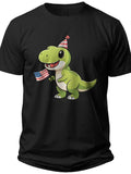 Dino Patriot Boys Patriotic Shirt - Adult Unisex Tee