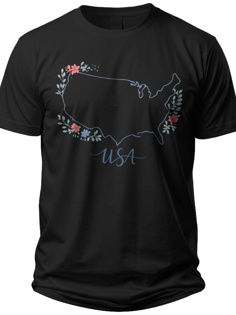 Bloom America Usa Tshirt Women - Adult Unisex Tee