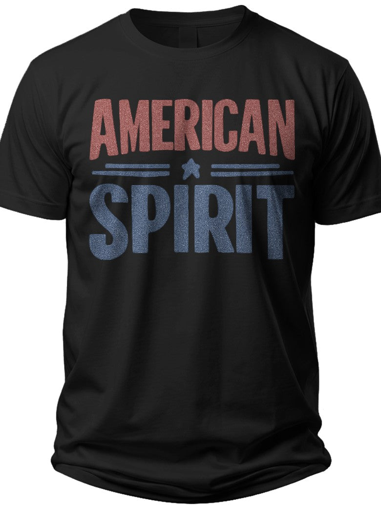 American Spirit Typography Usa T Shirt - Adult Unisex Tee