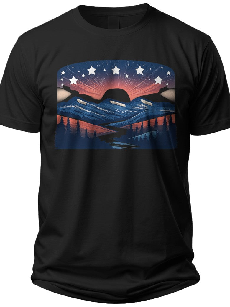 American Spirit Landscape Men's Patriotic T-shirts - Adult Unisex Tee
