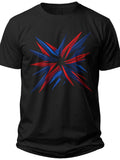 Abstract Patriotic Burst Red White and Blue Shirts for Men - Adult Unisex Tee
