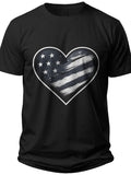 Patriotic Heart Outline Freedom Shirt - Adult Unisex Tee