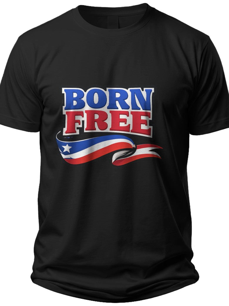 Born Free Typography Freedom Shirt - Adult Unisex Tee