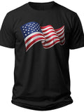 Waving Freedom Flag Womens American Flag Shirt - Adult Unisex Tee