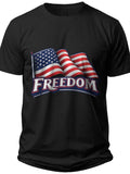 Waving Freedom Flag American Flag Shirts for Men - Adult Unisex Tee