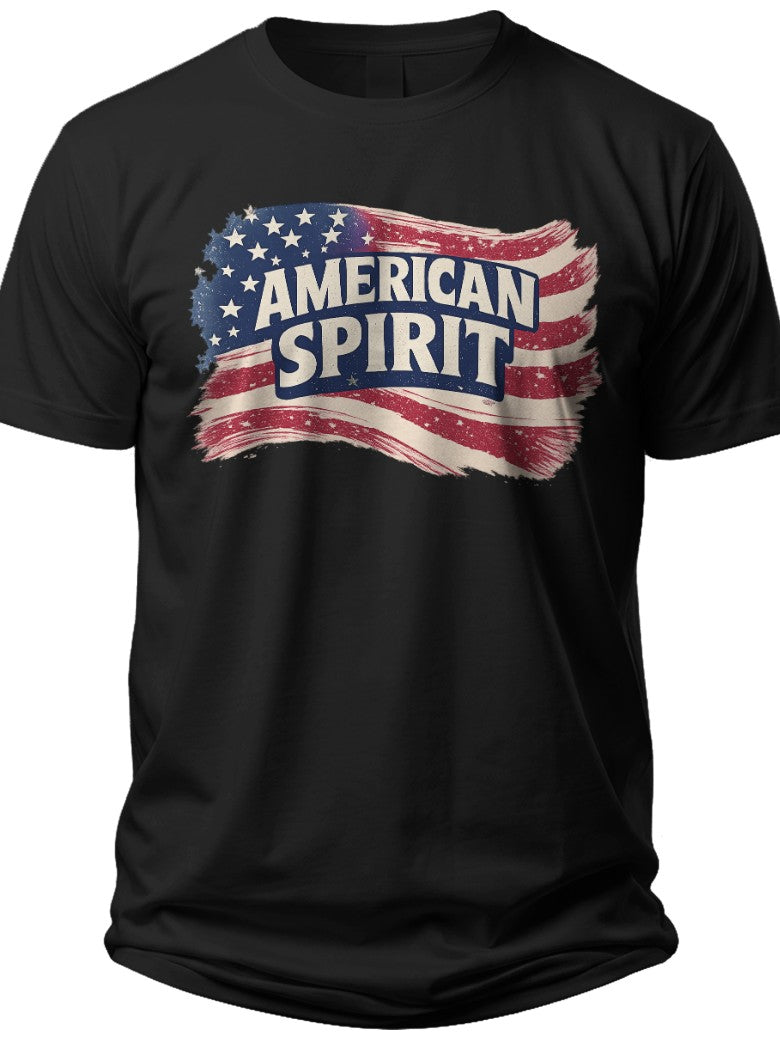 Waving American Spirit America T Shirt - Adult Unisex Tee