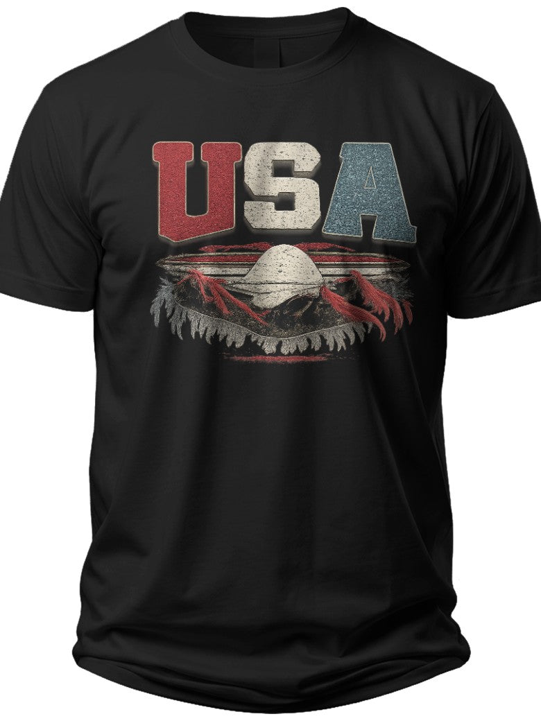 Vintage USA Spirit Mens Usa Shirt - Adult Unisex Tee