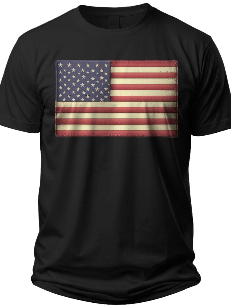 Vintage USA Flag Womens American Flag Shirt - Adult Unisex Tee