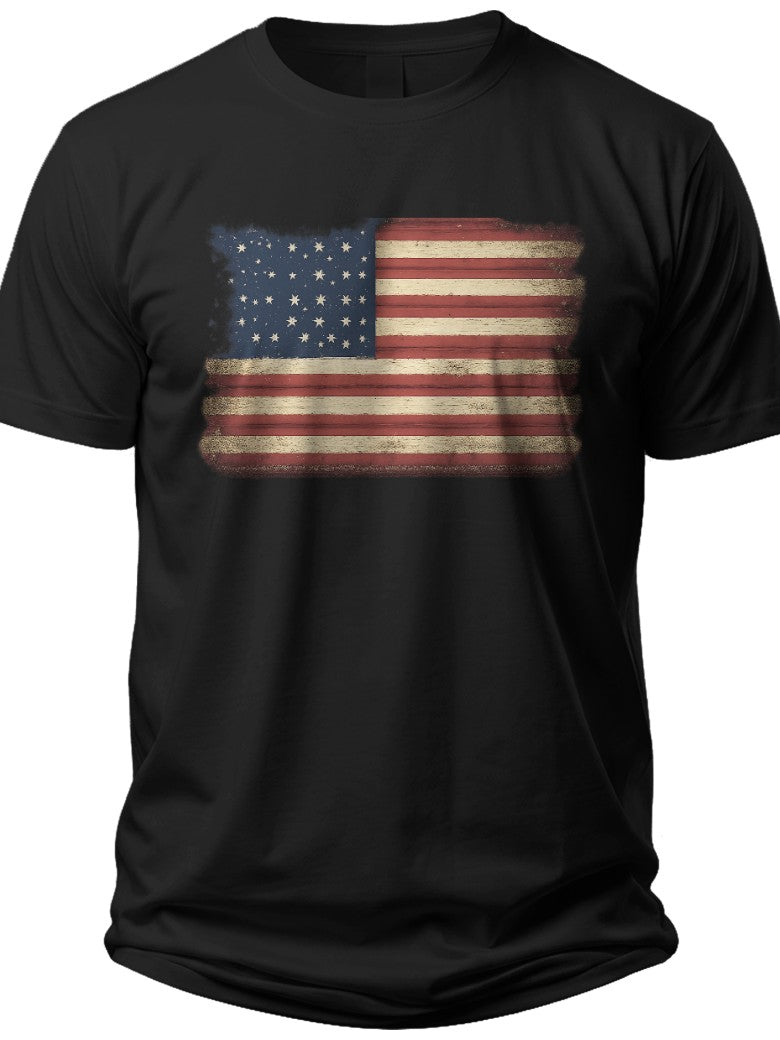 Vintage Patriot American Flag Button Up Shirt - Adult Unisex Tee