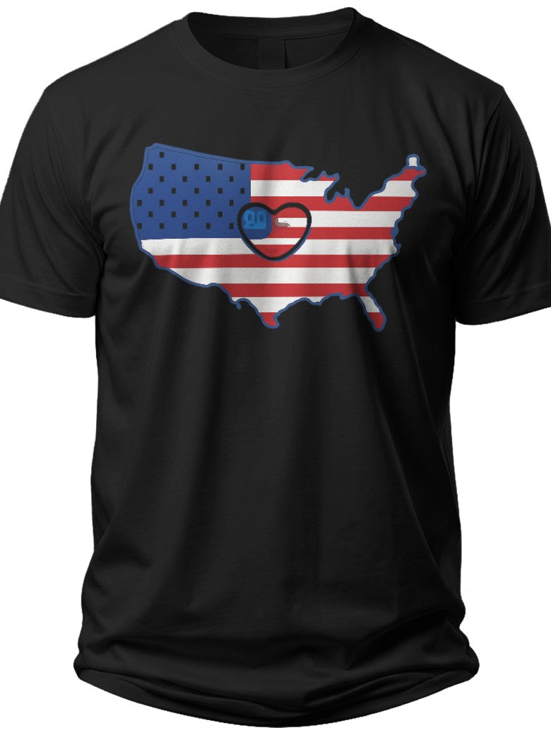 USA Heart Map Girls Usa Shirt - Adult Unisex Tee