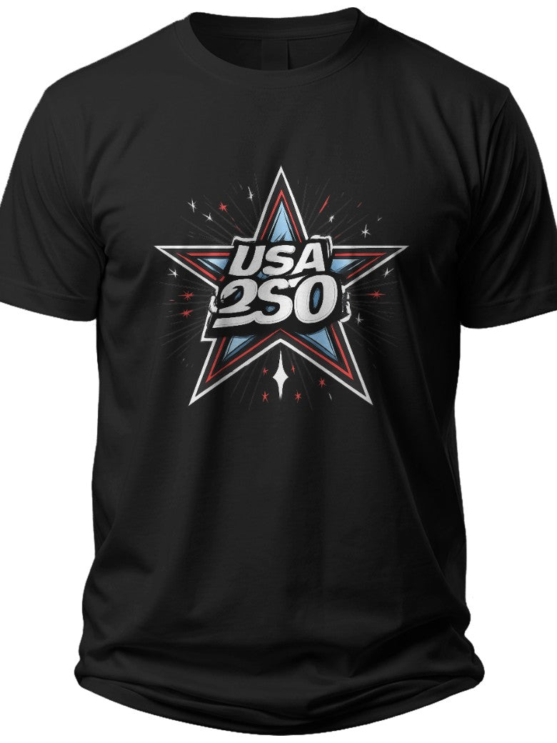 USA 250 Starburst Mens 250th Anniversary Usa Shirt - Adult Unisex Tee