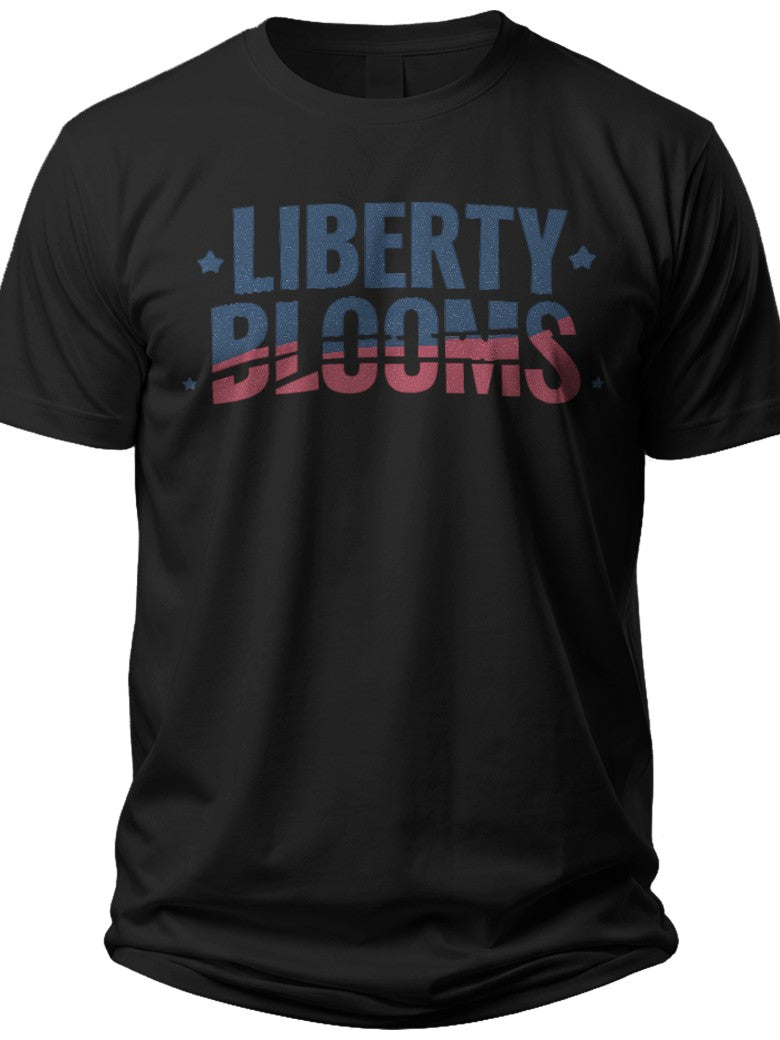 Stripes of Liberty Text Womens Flag Shirt - Adult Unisex Tee