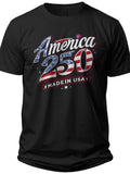 Proudly American 250 America 250 Shirt Made in Usa - Adult Unisex Tee