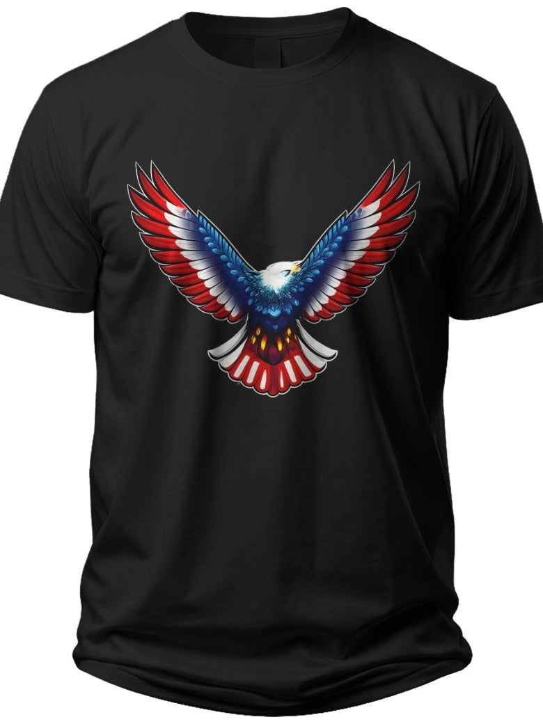 Patriotic Eagle Flight Living in America Shirt - Adult Unisex Tee
