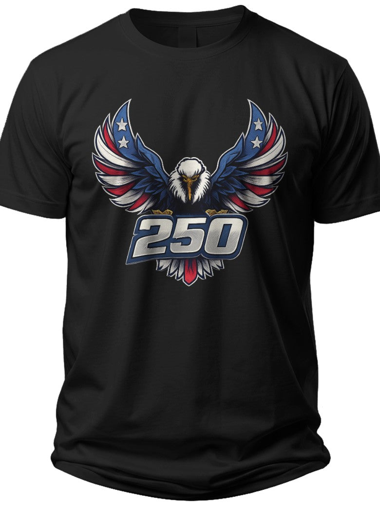 Patriotic 250 Eagle Mens 250 Anniversary Usa Shirt Made in Usa - Adult Unisex Tee