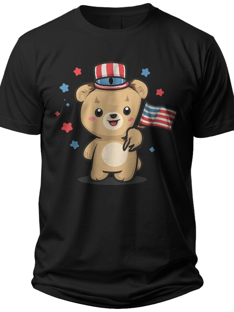 Little Patriot Bear Girls Usa Shirt - Adult Unisex Tee