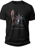 Liberty's Torch Glow America T Shirt - Adult Unisex Tee