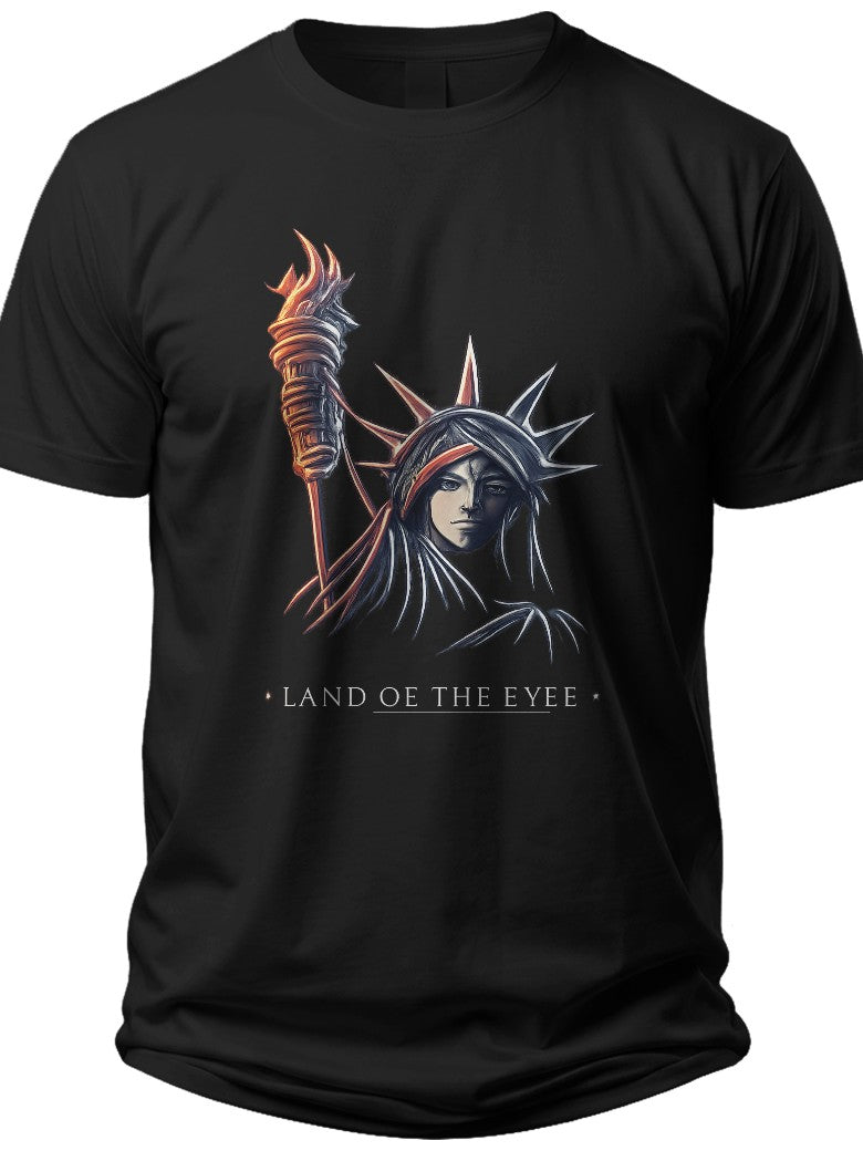 Liberty's Torch Glow America T Shirt - Adult Unisex Tee